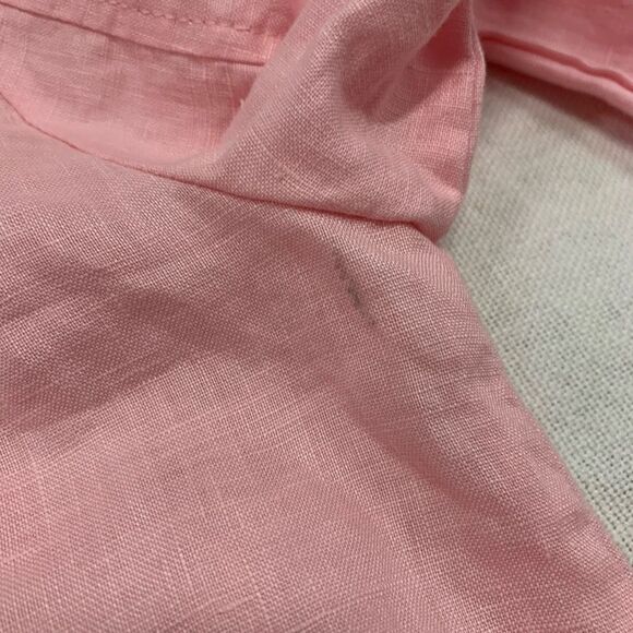 NWT BlankNYC XS 100% linen pink cropped button down shirt - Picture 11 of 11